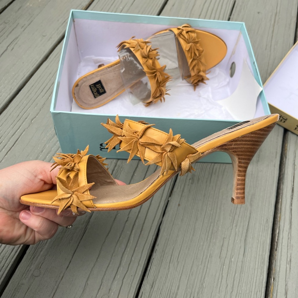 Ginger Goff Fringe Suede Kitten Heels